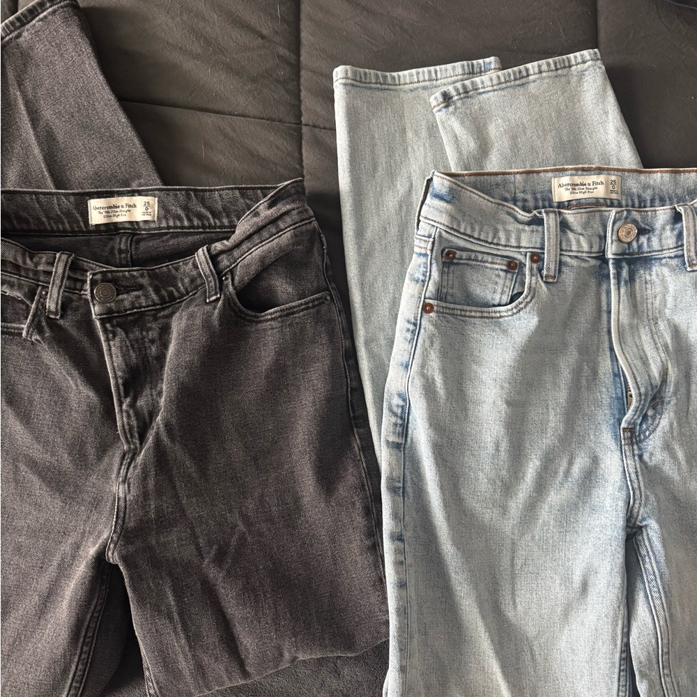 Abercrombie & Fitch Black Wash High-Rise Jeans